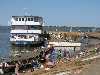 Riverboat dock in Segou, Niger River, Mali