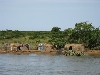 Bozo housing, Niger River, Mali