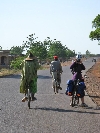 bicycling on Route Nationale, Sevare Mali