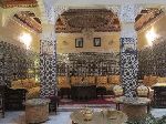 Interior of Riad (Garden house) in the medina, Fez, Morocco