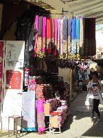 Cloth shop in the madina, Fez, Morocco
