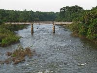 Rokel River, old Magburaka bridge, Sierra Leone