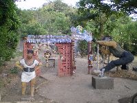 Dassa-Zouma, Benin, modern sculpture exhibit
