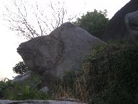 Dassa-Zouma, Benin, family ancestor ceremonial site, fish rock