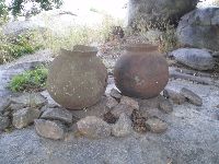 Dassa-Zouma, Benin, family ancestor ceremonial site, cookware