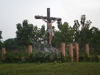 Aneho, Togo, crucifix at the intersection