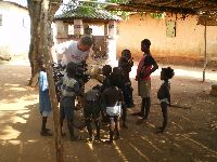 Togoville, Togo, street scene with children