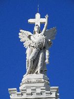 Angle carries a firefight, Firefighter's memorial, Colon Cemetery, Havana
