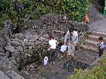 collects water from a mountain spring
