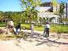 visitors taking pictures of their visit, Arari Village, Jeongseon