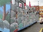 Float showing defense of the Castle, Jinju parade