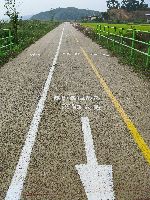 trail markings, Geumgang Bicycle Path, Korea