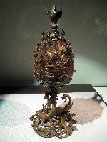 Baekje Gilt-Bronze Incense Burner, Buyeo National Museum, Korea