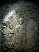 Rock carve Buddha, Buyeo National Museum, Korea