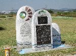 Cheongju city markers along Ocheon Trail, Korea