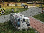 Art bench / art cube, Hangang Trail, Yangpyeong, Korea