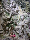 Carved sculpture, cave, Marble Mountain